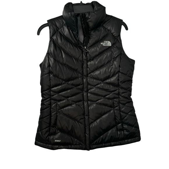 The North Face Womens Small Aconcagua 550 Down Puffer Vest Black Jacket S - Picture 1 of 9